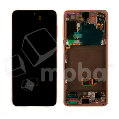 Дисплей для Samsung Galaxy S21 (G991B) модуль с рамкой Розовый - OR (SP)